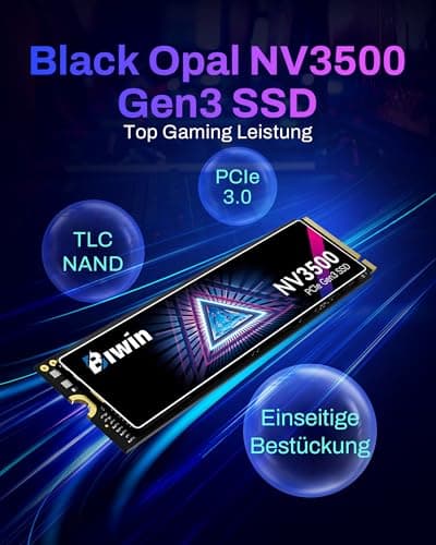BIWIN Black Opal NV3500 M.2 PCIe Gen3 SSD 1TB - Lesegeschwindigkeit bis zu 3500 MB/s - Professionelle Interne Festplatte - Gaming Speicher Kompatibel mit PC & Laptop Bild 4