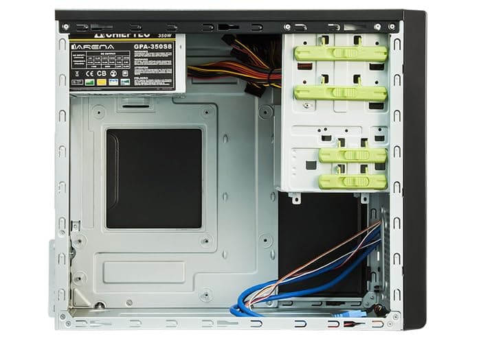 Chieftec PC-Gehäuse Schwarz XT-01b-350GPB mATX mit 350W Netzteil, Mehrfarbig Bild 8