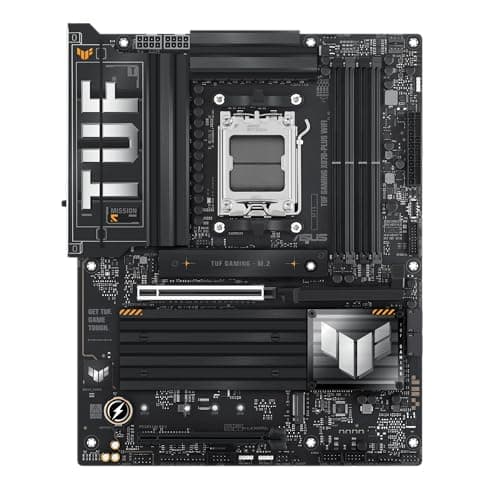 ASUS TUF GAMING X870E-PLUS WIFI7 Mainboard Sockel AMD AM5 (ATX, DDR5, PCIe 5.0, 4x M.2, WiFi 7, Aura Sync, AI Cooling II, PCIe Slot Q-Release Slim, BIOS Flashback)