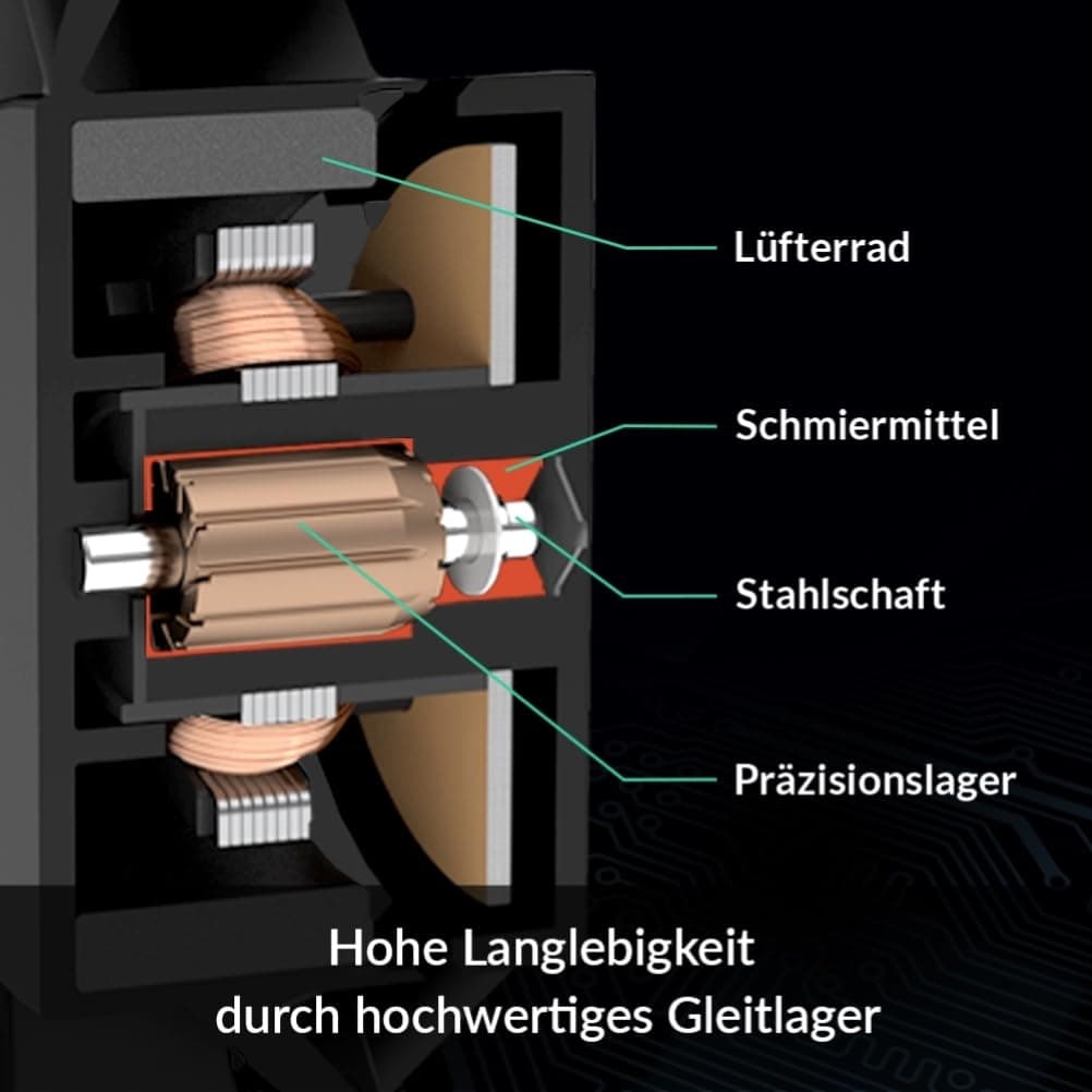 ARCTIC F12 PWM PST - PC Lüfter, 120 mm Gehäuselüfter, Case Fan mit Standardgehäuse, PST-Anschluss (PWM Sharing Technology), Reguliert RPM synchron, 230-1350 rpm - Schwarz Bild 3