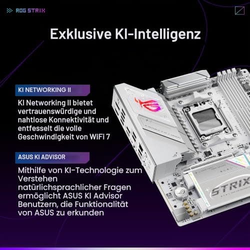 ASUS ROG Strix B850-G Gaming WiFi AMD AM5 B850 mATX Motherboard, Advanced AI PC Ready, 14+2+1 Power Stages, DDR5 Slots, 4X M.2 Slots, PCIe® 5.0 Ready, WiFi 7, 2.5G LAN, USB 20Gbps Type-C®, AI Advisor Bild 4