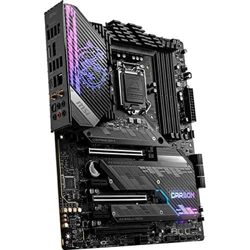 MSI MPG Z590 Gaming Carbon WiFi Gaming Motherboard (ATX, 11. / 10. Generation Intel Core, LGA 1200 Socket, DDR4, PCIe 4, CFX, M.2 Slots, USB 3.2 Gen 2, Wi-Fi 6E, DP/HDMI, Mystic Light RGB) Bild 8