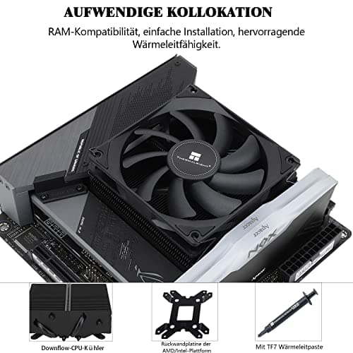 Thermalright AXP90-X53 Black Low Profile CPU-Luftkühler, 53mm Höhe, TL-9015B Slin PWM Lüfter, AGHP Technologie, für AMD AM4/Intel 1150/1151/1155/1156/1200 AXP90 X53 Black 53mm Bild 6