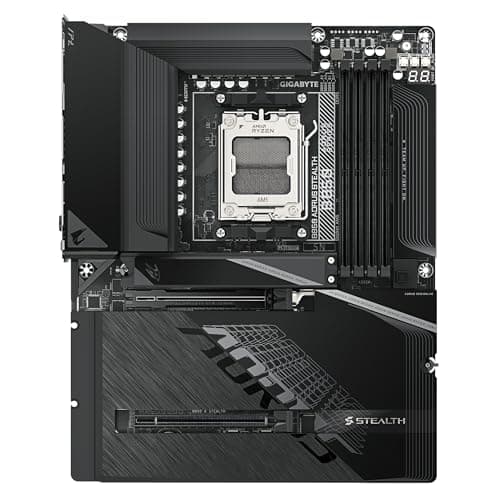 GIGABYTE B850 AORUS Stealth Mainboard – AMD Ryzen 9000 Series CPUs, digitales 14+2+2-Phasen-VRM, bis zu 8200 MHz DDR5 (O.C.), 2× PCIe-5.0-M.2 + 2× PCIe-4.0-M.2, Wi-Fi 7, 5-GbE-LAN, USB 3.2 Gen 2 Bild 4