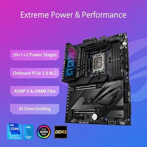 ASUS ROG Maximus Z790 Dark Hero (WiFi 7) LGA 1700 (Intel 14. und 13. und 12. Generation) ATX Gaming-Motherboard (PCIe 5.0 x 16, 5 x M.2 Steckplätze, DDR5, 2 x Thunderbolt 4 Ports, Bild 4