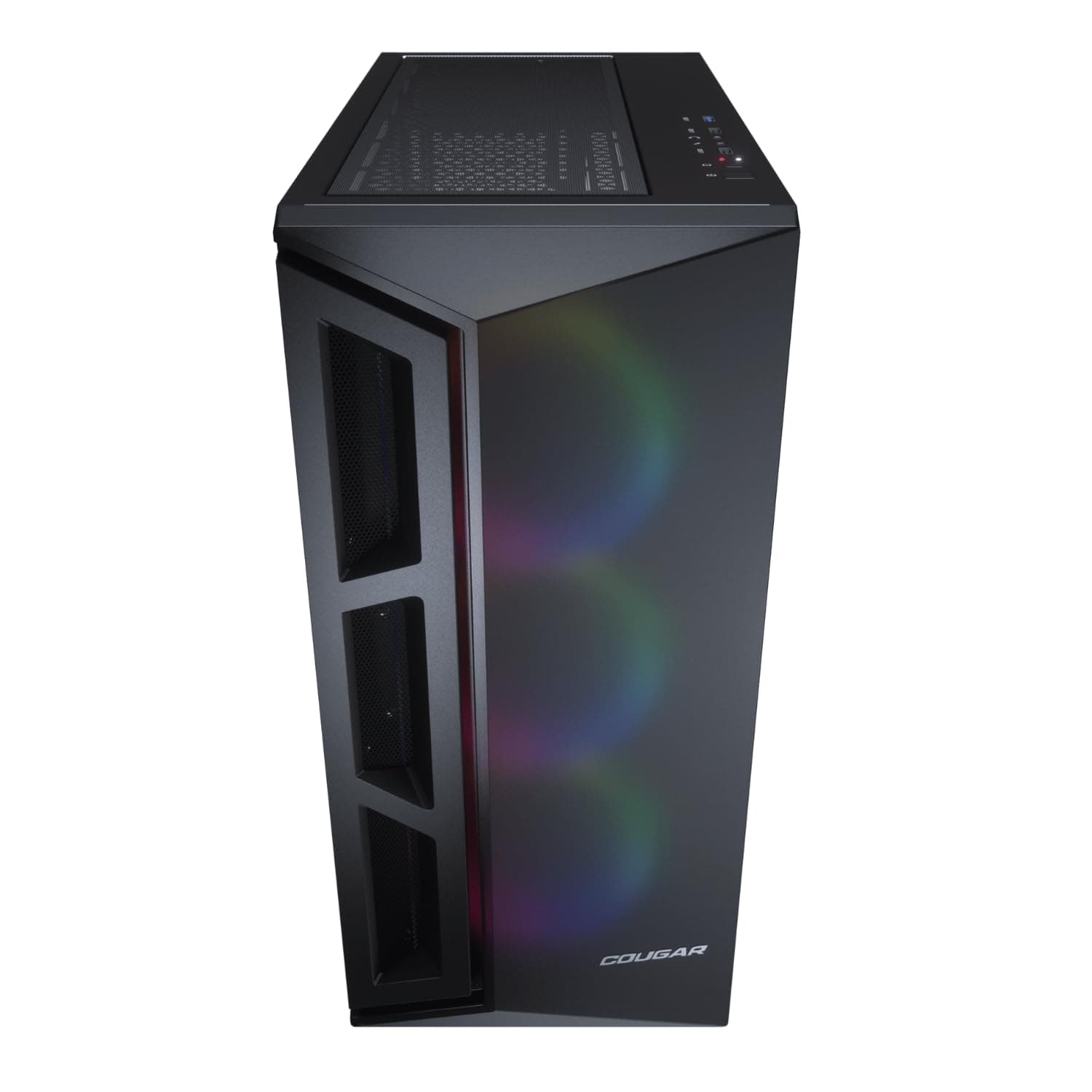 Cougar DarkBlader X5 RGB Distinctive RGB Mid-Tower Gehäuse mit überlegenem Luftstrom, 3 x ARGB VK120 Lüfter und einem kristallklaren gehärteten Glas Links Panel CGR-5UM3TB-X5-RGB Bild 5