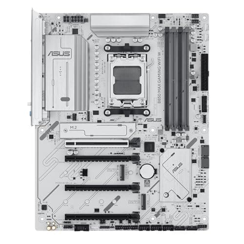 ASUS B850 MAX Gaming WiFi W Mainboard Sockel AMD AM5 (Ryzen 9000, ATX, DDR5 Speicher, PCIe 5.0, WiFi 6E, BIOS Flashbacj, CEC Tier II, weiß) Bild 4