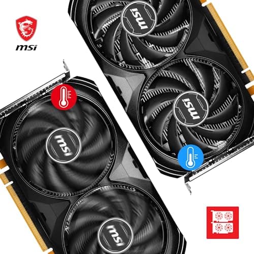 MSI GeForce RTX 4060 Ventus 2X Black 8G OC Grafikkarte -NVIDIA RTX 4060, 8 GB GDDR6 Speicher, 17 Gbps, PCIe 4.0, DLSS3 Bild 6