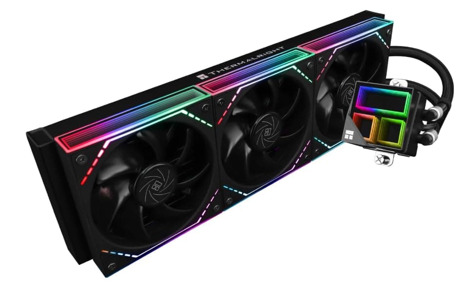 TR Frozen Infinity 360 CPU Aio Cooler, Lüfter TL-M12 x 3 PWM, Wasserkühler, Computerprozessor, ARGB Infinity Mirror, 360 CPU Liquid Cooling: LGA1851/1700/1150/1151/1200/2011, Ref 360MM BLACK-360MM