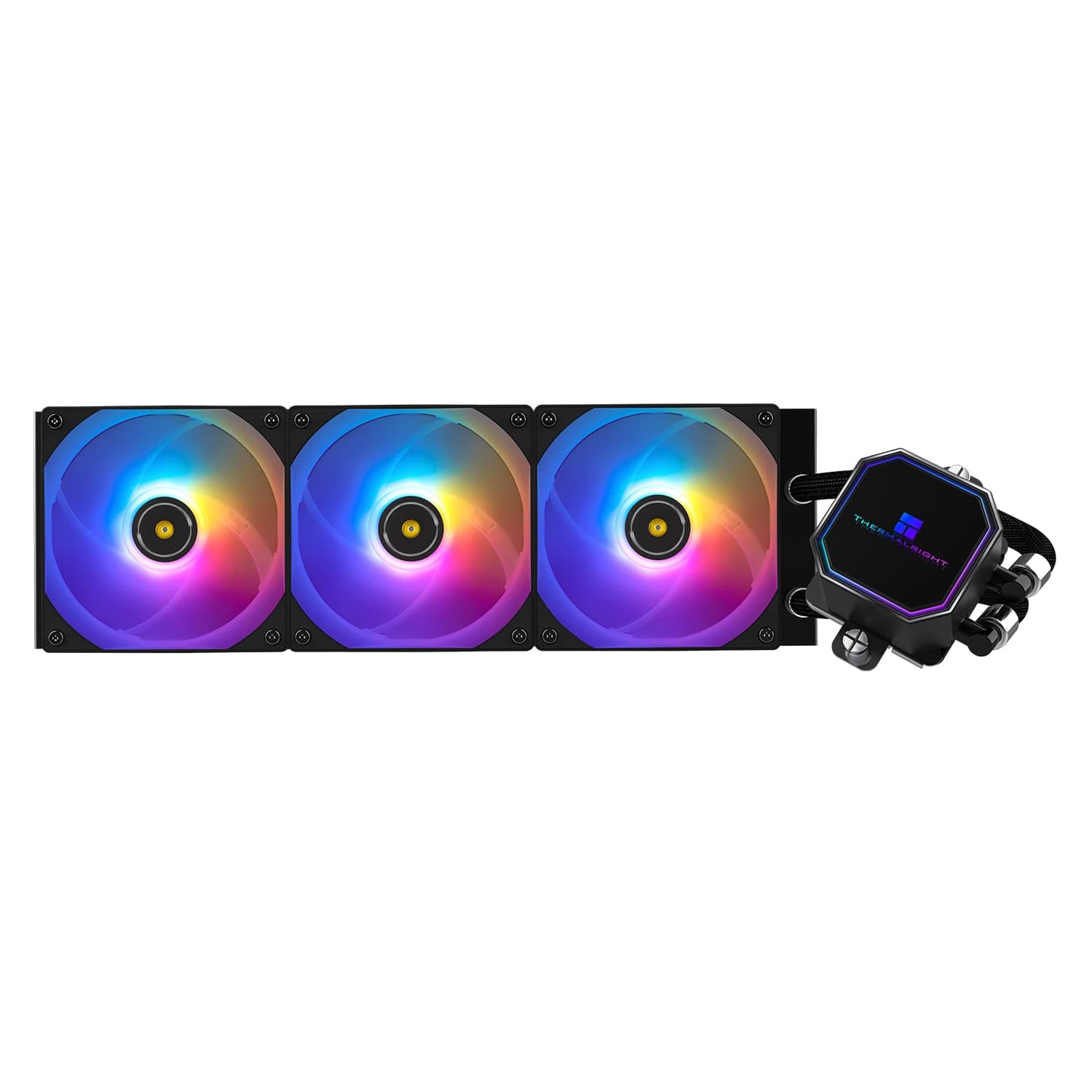 Thermalright Frozen Prism 360 Schwarz ARGB Liquid CPU Wasserkühler mit 3x120mm ARGB PWM Lüfter,Computer Wasserkühler für AM4/AM5, Intel lga1700/1851/1150/1151/1200 Bild 2