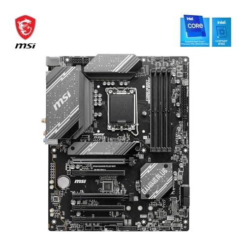 MSI B760 Gaming Plus WiFi Mainboard, ATX - Unterstützt Intel Core Prozessoren der 14., 13. und 12. Generation, LGA 1700 - DDR5 6800+MHz/OC, 2 x PCIe 4.0 x16, 2 x M.2 Gen4, 2.5G LAN, Wi-Fi 6E Bild 4