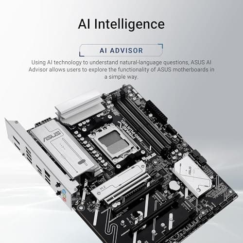 ASUS Prime B850-PLUS WiFi AMD AM5 AMD B850 ATX Motherboard, DDR5, PCIe 5.0 Ready, 3X M.2, Wi-Fi 6E, 2.5Gb LAN, DisplayPort, HDMI™, USB 10Gbps Type-A & Type-C®, BIOS Flashback™, Aura Sync, AI Advisor Bild 3