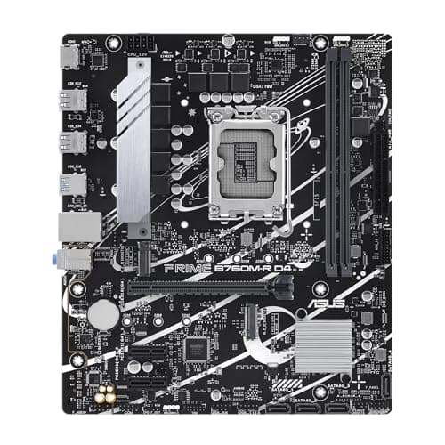 ASUS Prime B760M-R D4 Gaming Mainboard Sockel Intel LGA 1700 (microATX, PCIe 4.0, DDR4, 2.5Gb Ethernet, HDMI, SATA 6 Gbit/s, Aura Sync) Bild 6