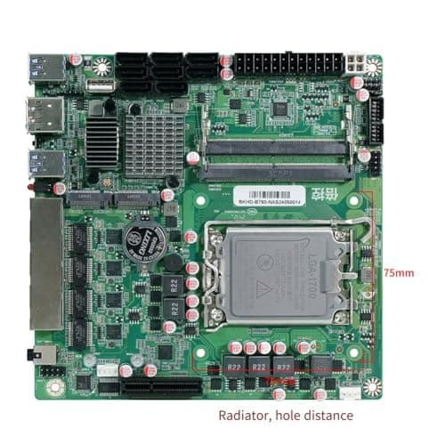 Mini ITX B760 NAS Motherboard Home Prozessor LGA1700 CPU 2xDDR5 4xi226 2,5G 2xM.2 NVME 8xSATA Qnas Firewall Server Bild 8