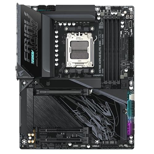 GIGABYTE X870E AORUS Elite X3D Mainboard – Unterstützt AMD Ryzen 9000 Prozessoren, 16+2+2-Phasen Digital-VRM, bis zu 9000 Hz DDR5 (OC), 2 x PCIe 5.0 + 2 x PCIe 4.0, Wi-Fi 7, 5 GbE LAN, USB 4 Bild 4