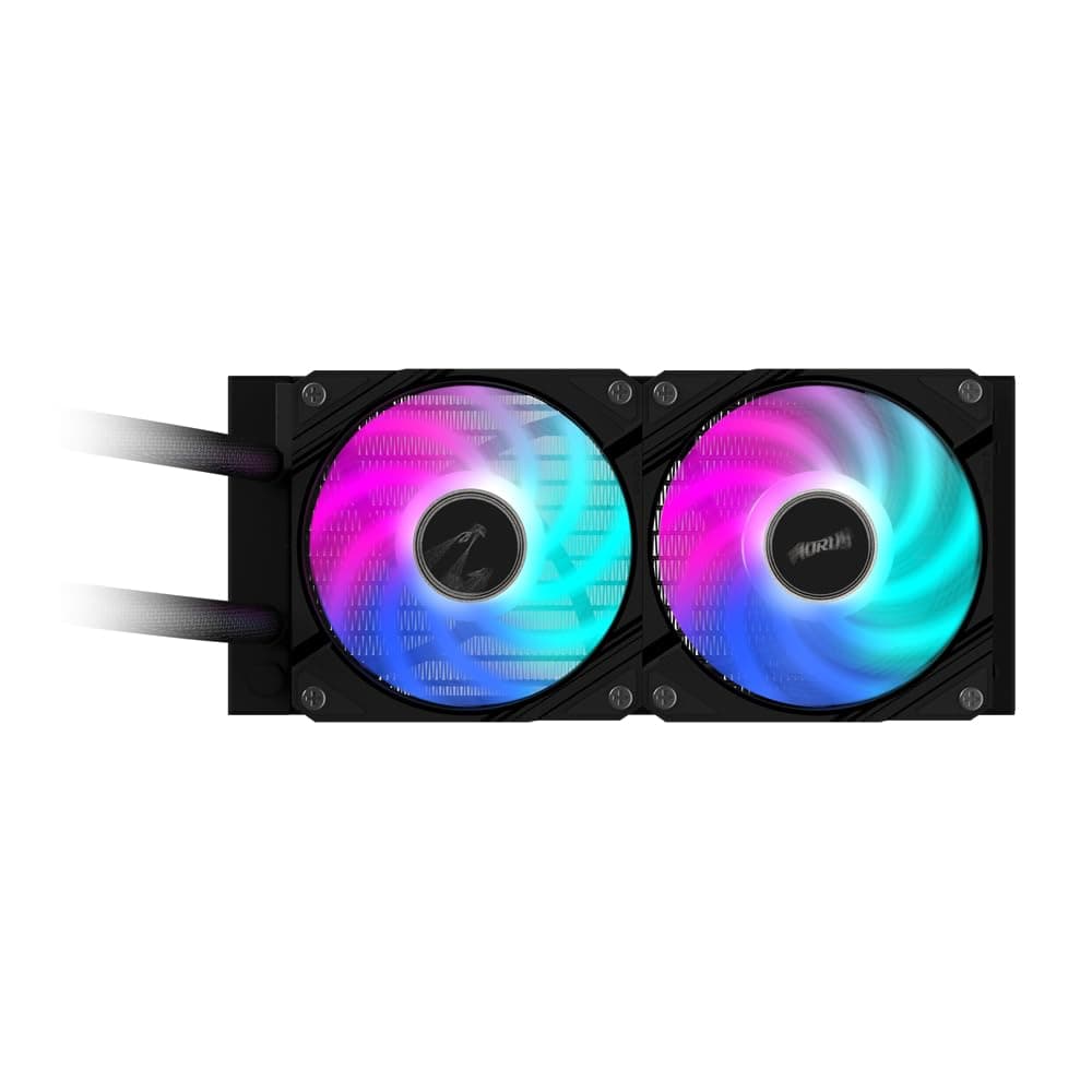 GIGABYTE AORUS WATERFORCE II 240 AIO Flüssigkeits-CPU-Kühler - 2x120mm ARGB-Lüfter, Schiebe-in-Verriegelungsmechanismus, Daisy-Chain, kompatibel mit Intel LGA 1851 und AMD AM5 Bild 8