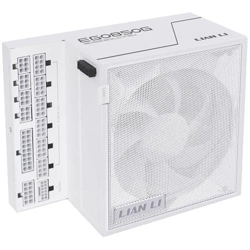 Lian Li Edge Gold 850 PC Netzteil Weiß, 850 Watt ATX Netzteil, PCIe 5.1, ATX 3.1 PSU | 80 Plus Gold, modular, Sleeved Cable Kit, 12VHPWR für NVIDIA RTX, leiser Lüfter 850W Weiß Bild 2