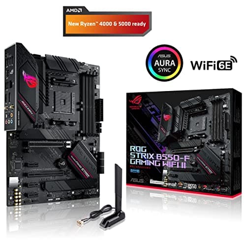 ASUS ROG Strix B550-F Gaming WI-FI II Mainboard Sockel AMD AM4 (AMD B550, ATX, PCIe 4.0, WiFi 6E, SATA 6Gbit/s, USB 3.2 Gen 2, Aura Sync, Two-Way AI Noise Cancelation) Bild 5