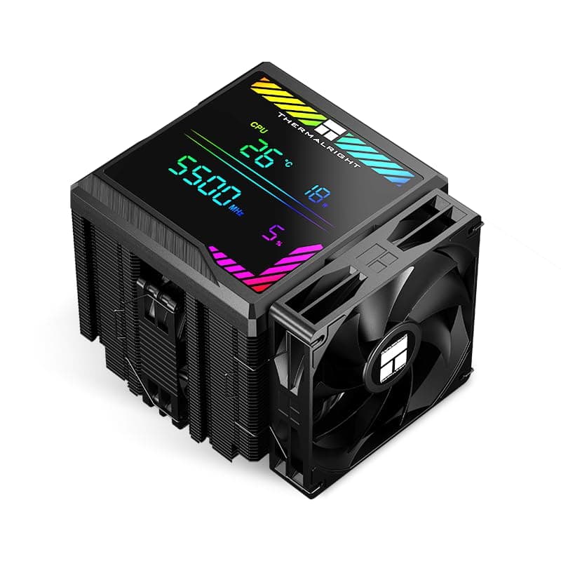 Thermalright Peerless Assassin 140 digitaler schwarzer CPU-Kühler, doppelte PWM-Lüfter mit 1850 U/min Geschwindigkeit, unterstützt Intel lga1700/1851/115X/2011/1200, AMD: AM4/AM5, Computer-CPU-Kühlung