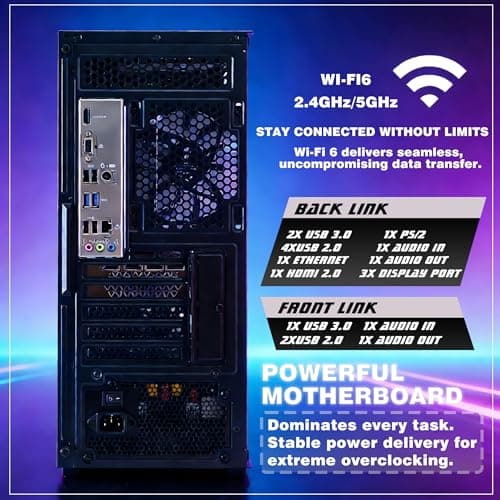 Gaming PC Core i5-12400F, GeForce RTX 3060, B610, 8GB 3200MHz DDR4 RAM, 500GB NVMe SSD, P550W, 5 RGB Lüfter, WLAN, leistungsstarker Gaming- & Kreativ-PC CoreI5 I5 12400F|RTX3060|8GB DDR4|500GB Bild 8