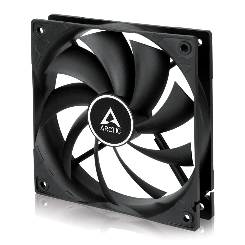 ARCTIC F12 PWM - PC Lüfter, 120 mm Gehäuselüfter, Case Fan mit Standardgehäuse, PWM-Signal reguliert Lüfterdrehzahl, Push- oder Pull Konfiguration möglich, 230-1350 rpm - Schwarz Bild 2