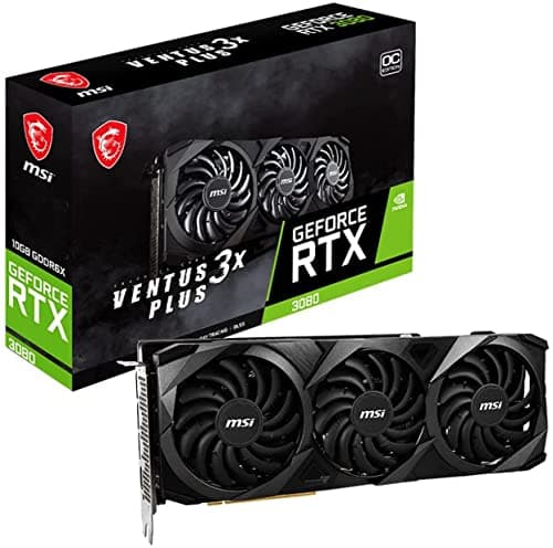 MSI GeForce RTX 3080 Ventus 3X Plus 10G OC LHR Gaming Grafikkarte - NVIDIA RTX 3080 LHR, GPU 1740 MHz, 10 GB GDDR6X Speicher Bild 2