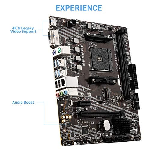 MSI A520M-A PRO V1 Gaming Mainboard (AMD Ryzen 5000, AM4, DDR4, PCIe 3.0, SATA 6Gb/s, M.2, USB 3.2 Gen 1, DVI/HDMI, Micro-ATX) Bild 8