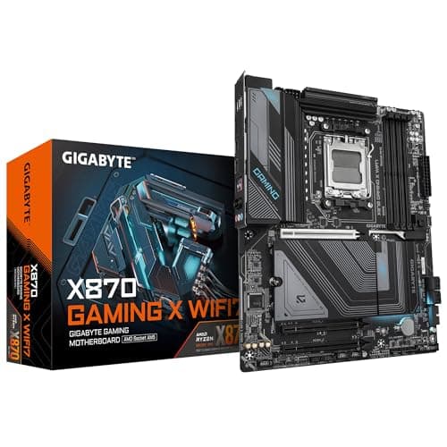 GIGABYTE X870 Gaming X WIFI7 Motherboard - Unterstützt AMD Ryzen 9000 CPUs, 16+2+2-Phasen VRM, bis zu 8000MHz DDR5 (OC), 1xPCIe 5.0, Wi-Fi 7, 2.5GbE LAN, USB 4