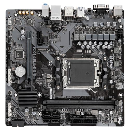 GIGABYTE A620M S2H Motherboard - Unterstützt AMD Ryzen 8000 CPUs, 5+2+2 Phasen Digital VRM, bis zu 7200MHz DDR5 (OC), 1xPCIe 4.0 M.2, GbE LAN, USB 3.2 Gen 1 Bild 8