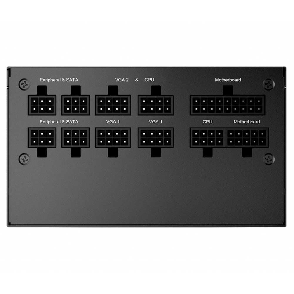 MSI MPG A650GF Netzteil, EU-Stecker, 650W, 80 Plus Gold Zertifiziert, vollmodulares ATX-Netzteil, unterstützt 2 x 6+2 GPU, japanische 105°C-Kondensatoren, Flache Schwarze Kabel Schwarz Gold modular GF 650 Watt Bild 7