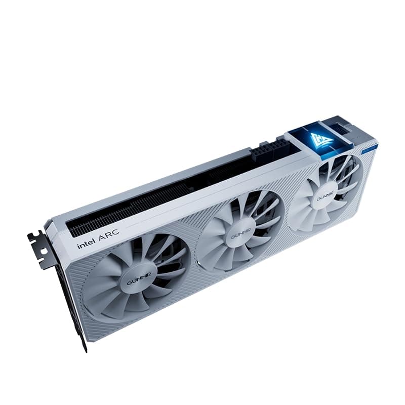 WEELIAO GUNNIR Intel Arc A770 Photon 16G OC White Grafikkarte, 2400 MHz Grafikkarte, 16 GB 256-Bit GDDR6, PCIE 4.0, 1 HDMI, 3 DP, 3 Lüfter, TBP 285 Bild 3