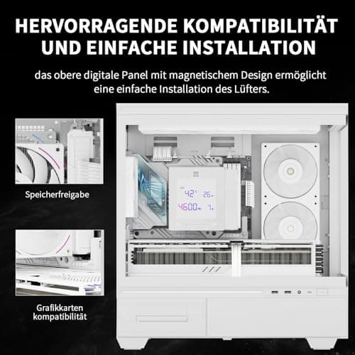Thermalright TR Phantom Spirit 120 Digital SNOW CPU Luftkühler, 7 Heatpipes CPU Kühlung, Dual 120mm PWM Lüfter, Unterstützung für AM4/AM5/Intel lga1700/115X/1200/1851,Computer Kühler Bild 8