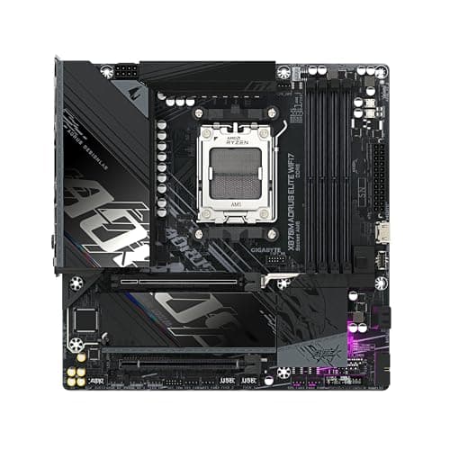 GIGABYTE X870M AORUS Elite WIFI7 Mainboard – Unterstützt AMD Ryzen 9000 CPUs, Digitale 14+2+2 Phasen VRM, bis zu 8200 MHz DDR5 (OC), 1 x PCIe 5.0 + 1 x PCIe 4.0, Wi-Fi 7, 2.5 GbE LAN, USB 4 Bild 4