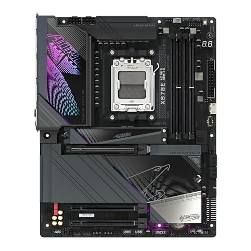 GIGABYTE X870E AORUS Master-Mainboard - Unterstützt AMD Ryzen 9000 CPUs, 16+2+2 Phasen Digital-VRM, bis zu 8600MHz DDR5 (OC), 3xPCIe 5.0, Wi-Fi 7, 5GbE LAN, USB 4 Bild 4