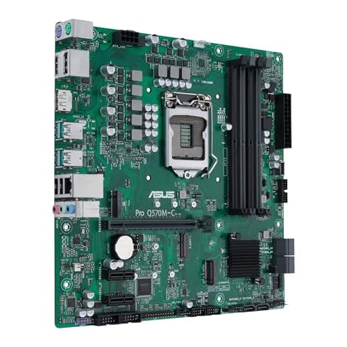 ASUS Pro Q570M-C/CSM Business-Mainboard Sockel Intel LGA 1200 (Micro-ATX, PCIe 4.0, DDR4 DIMM, Intel-vPro-Unterstützung, HDMI 2.0b (iGPU), DisplayPort 1.4a (iGPU), USB-A 3.1) Bild 6