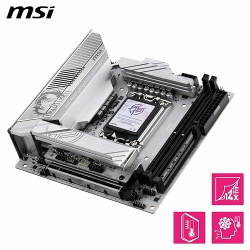 MSI MPG Z890I Edge TI WiFi Mainboard, Mini-ITX - Unterstützt Intel Core Ultra Prozessoren (Serie 2), LGA 1851-110A SPS VRM, DDR5 Memory Boost (8600+ MT/s OC), PCIe 5.0 x16, M.2 Gen5, Wi-Fi 7, 5G LAN Bild 8