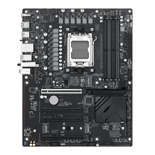 ASUS X870 MAX Gaming WIFI7 Mainboard Sockel AMD AM5 (Ryzen 9000, ATX, DDR5 Speicher, PCIe 5.0, WiFi 7, Aura Sync, PCIe Slot Q-Release, CEC Tier II)