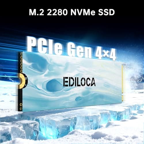Ediloca EN880E SSD 500GB NVMe SSD M.2 PCIe Gen4, Internal SSD, up to 6300MB/s, Internal Solid State Drive, Dynamic SLC Cache, Compatible with PS5 and PC Bild 6