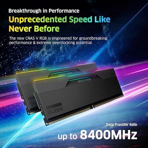 KLEVV CRAS V DDR5 RGB 32GB (2X 16GB) 6000MHz CL30 Gaming-Arbeitsspeicher RAM Kit XMP 3.0 Hochleistungs-Übertaktung 30-36-36-76 32GB (2x16GB) 32GB Kit (2x 16GB) Bild 4