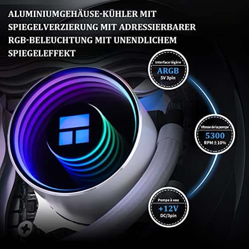 Thermalright Frozen Notte 360 WHITE ARGB V2 Wasserkühlung CPU-Kühler,360 White CPU-Kühler Spezifikationen,3 PWM-Lüfter, S-FDB-Lager, Geeignet für AMD:AM4/AM5,Intel LGA 1700/1150/1151/1200/2011 Bild 8