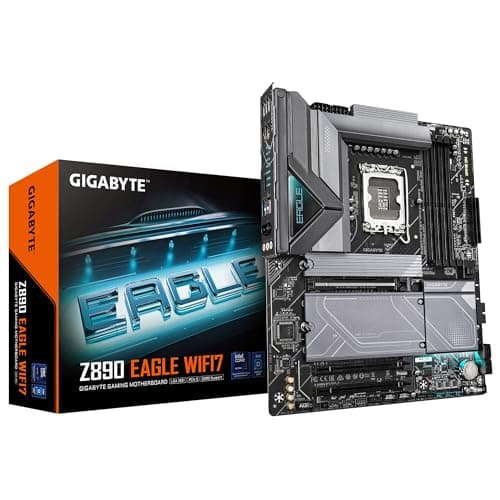 GIGABYTE Z890 Eagle WIFI7 Motherboard - Unterstützt Intel Core Ultra (Serie 2) CPUs, 14+1+2 Phasen VRM, bis zu 8800MHz DDR5 (OC), 1xPCIe 5.0 + 3xPCIe 4.0, Wi-Fi 7, 2.5GbE LAN, Thunderbolt 4