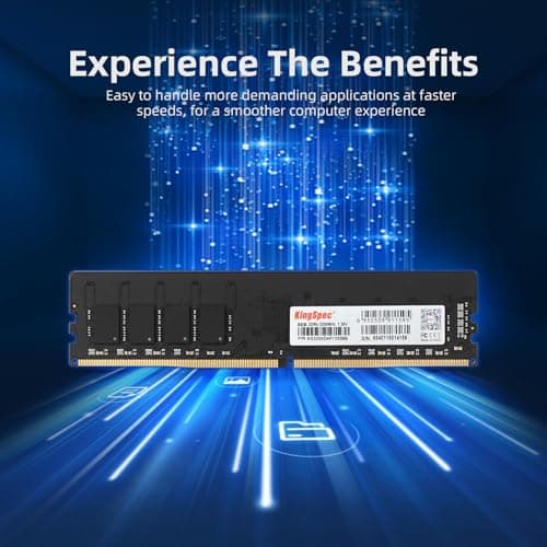 KingSpec 8 GB DDR4 RAM 3200 MHz für Desktop – Plug-and-Play, Heim- und Bürogebrauch, Standardversion, 288-poliger DIMM CL18 1,35 V Computerspeicher, kompatibel mit den meisten Intel/AMD-PCs 8GB 3200 MHz Bild 8