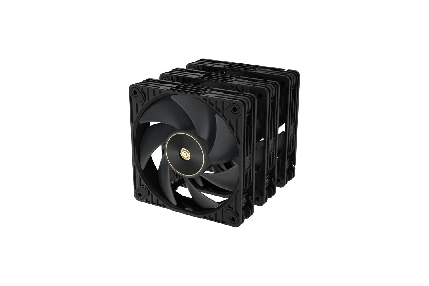 ASUS ProArt PF120 Triple Pack 120 mm PMW-Ventilatoren, hohe Leistung, 28-mm-Rahmen, LCP-Lüfter, leiser Betrieb, Präzisionstechnik, Kettenverbinder, Schwarz Bild 2