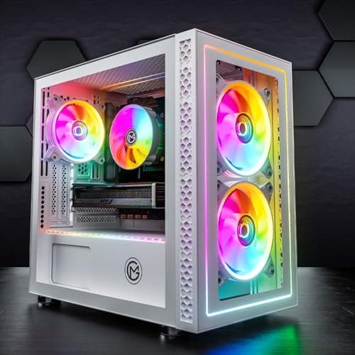 GameMachines Nova Snow Edition, mATX PC Gaming Gehäuse, 3 A-RGB Lüfter Bild 2