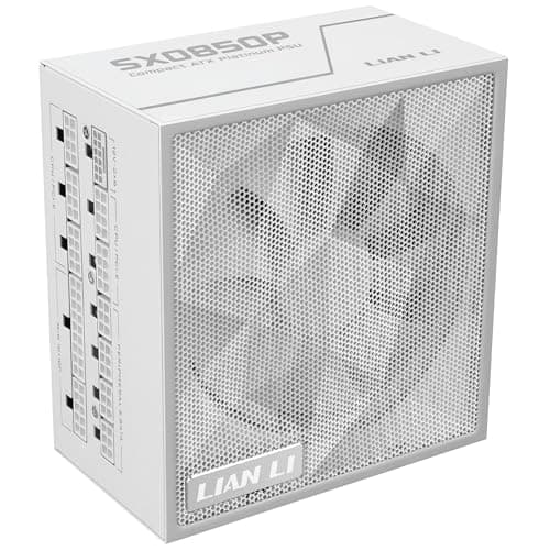 Lian Li SX0850P Netzteil – 850 W Weiß | 80 Plus Platinum Effizienz, Vollmodulare abnehmbare Kabel, ATX 3.1 & PCIe 5.1, Modernes & Leises Gaming-PC PSU 850 Watt Weiß Bild 2
