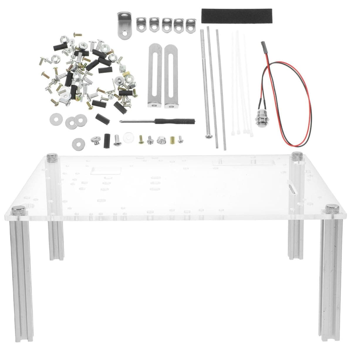 STOBAZA Offenespc Gehäuse mit Hoher Festigkeit aus Aluminiumlegierung und Acryl und Einfacher Installation für Testplattform und Offenes Motherboard Design Bild 2