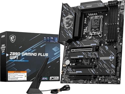 MSI Z890 Gaming Plus WiFi Gaming Mainboard (kompatibel mit Intel Core Ultra Series 2 Prozessoren, LGA 1851, DDR5, PCIe 5.0, M.2, SATA, 5Gbps LAN, USB Typ C, Wi-Fi 7, Bluetooth 5.4 Bild 2