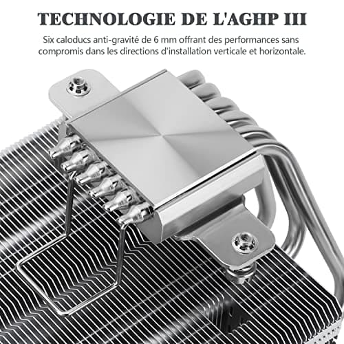 Thermalright SI-100 CPU Luftkühler, 6×6mm Heatpipes, TL-E12 PWM Quiet Fan CPU Kühler mit S-FDB V2.0 Lager, AGHP 3.0 Technologie, Für AM4/AM5/Intel 1150/1151/1200/1700/1851/2011, PC-Kühler Bild 4