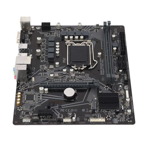 H510M Computer Motherboard, 2 DDR4 DIMM M ATX PCI E 4.0 Desktop Motherboard für LGA 1200, für Core 11. 10. Gen, 1x PCIE X16, 4X SATA III, 1x M.2, VGA, USB 2.0