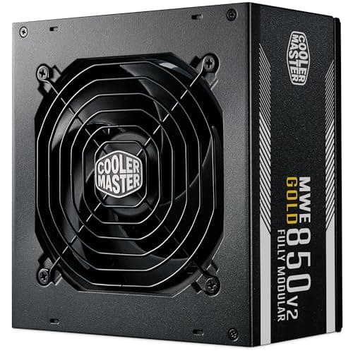Cooler Master MWE Gold 850 V2 ATX 3.1 Vollmodulares Netzteil – ATX 3.1-Unterstützung, 80 Plus Gold, 850 Watt PC-Netzteil, PCIe 5.1-Verkabelung, 120 mm HDB-Lüfter, Hochtemperaturschwelle 850W Gold ATX 3.1 Bild 2